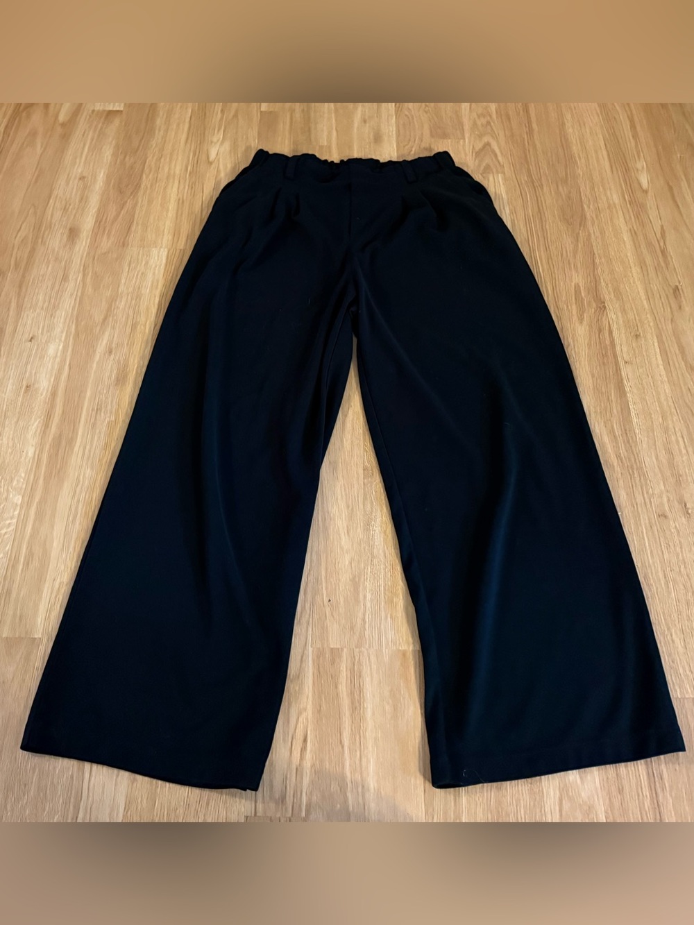 EUC Women’s Breezeful High Waisted Wide Leg Flowy Casual Pants-Black-Medium Tall